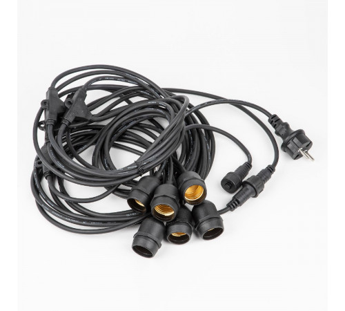 Гирлянда для освещения теплиц Uniel UDL-K230 6/E27/5M IP54 BLACK BELT-LIGHT GREENHOUSE UL-00010925