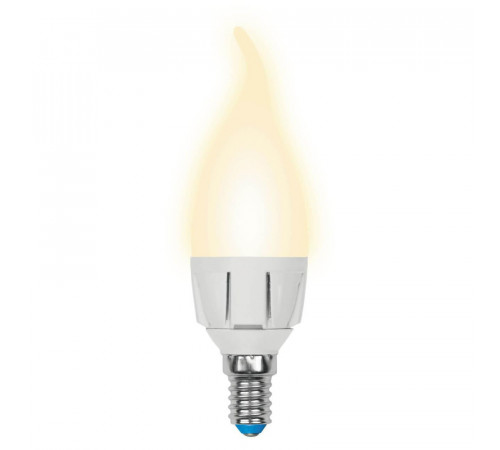 Лампа светодиодная диммируемая (UL-00004299) Uniel E14 7W 3000K матовая LED-CW37 7W/3000K/E14/FR/DIM PLP01WH