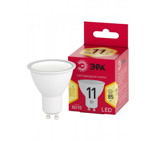 Лампа светодиодная Эра GU10 11W 2700K LED MR16-11W-827-GU10 R Б0056065