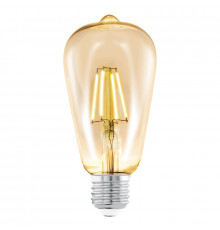 Лампа светодиодная филаментная Eglo E27 4W 2200К янтарь 11521