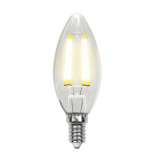 Лампа светодиодная филаментная (UL-00003245) Uniel E14 7,5W 3000K прозрачная LED-C35-7,5W/WW/E14/CL GLA01TR