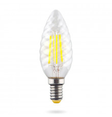 Лампа светодиодная Voltega E14 6W 2800К свеча прозрачная VG10-CC1E14warm6W-F 7027