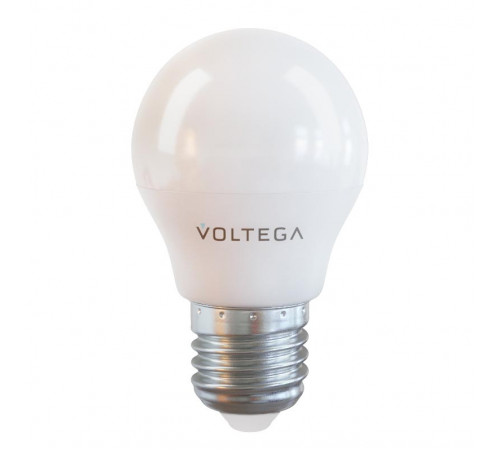 Лампа светодиодная Voltega E27 7W 4000К груша матовая VG2-G45E27cold7W 7053