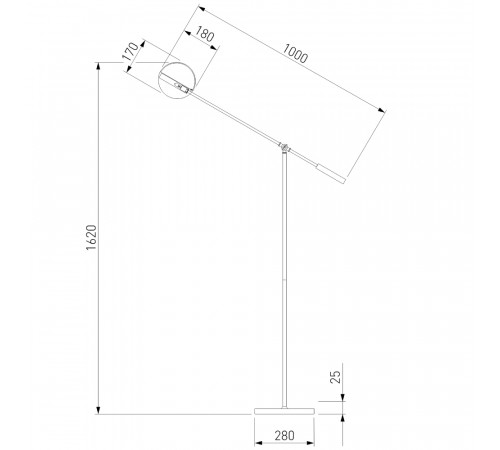Торшер Eurosvet Grazia 01143/1 черный/золото a062045