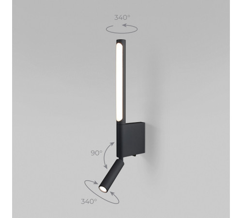 Настенный светодиодный светильник Elektrostandard Sarca 4690389180583 40111/LED черный a057584