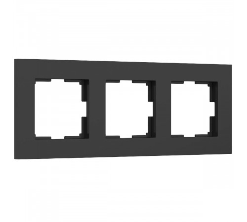 Рамка на 3 поста Werkel Slab черный матовый W0032908 4690389193422 a062801