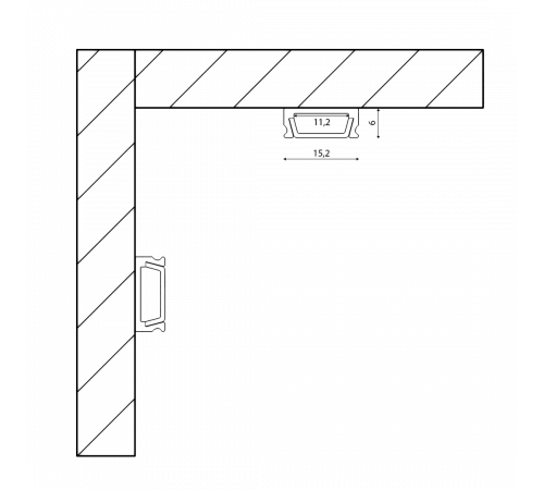 Алюминиевый профиль SWG SF-1506-BL 020193