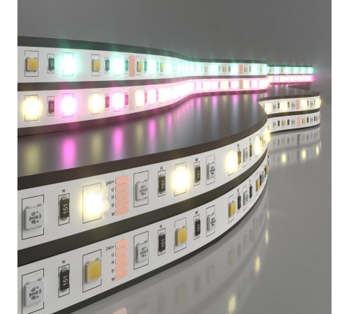Светодиодная лента Elektrostandard 24V 14,4W 60Led 5050+5050 IP20 MIX RGB/теплый белый, 5м 4690389172250
