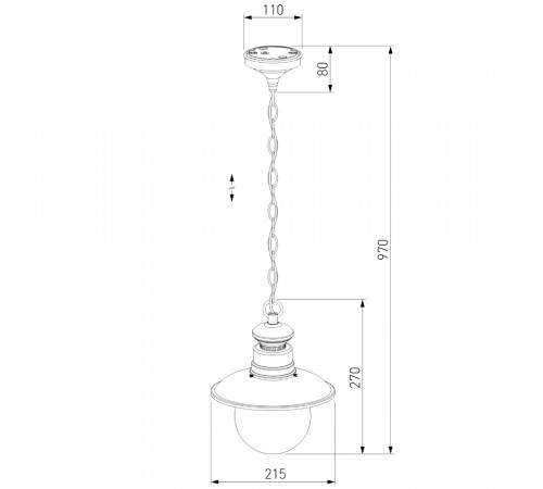 Уличный подвесной cветильник Elektrostandard Talli H GL 3002H брауни 4690389106583