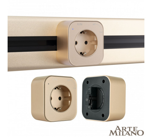 Трековая розетка Arte Milano Am-track-sockets 380022TS/ES Gold