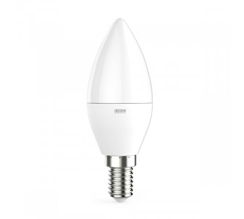 Лампа cветодиодная Gauss E14 6W 3000K свеча матовая 33116