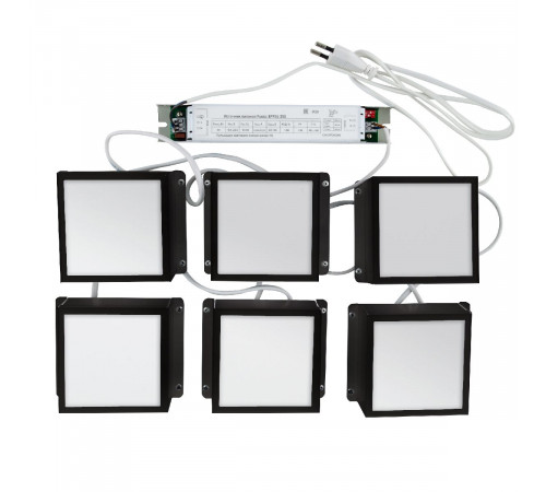Встраиваемый светильник Uniel ULP-1010 42W/4000К IP40 GRILYATO OPAL BLACK KIT06 UL-00012447