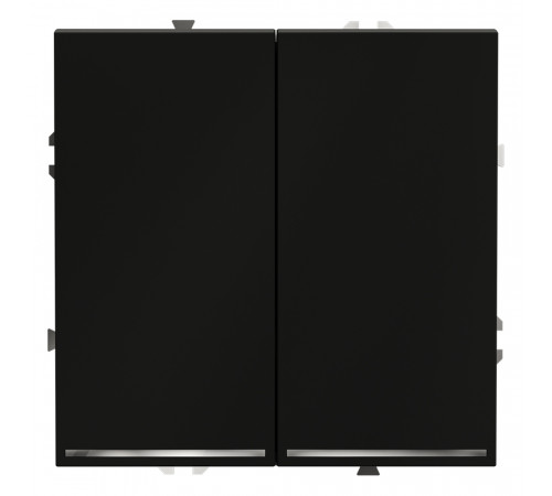 Выключатель двухклавишный с подсветкой Voltum S70 VLS020208
