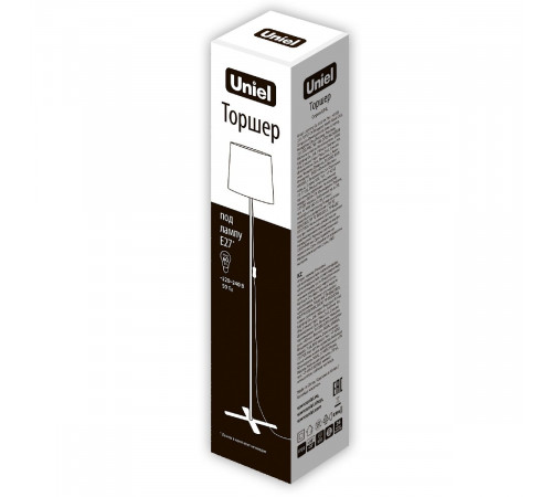 Торшер Uniel UML-T510 E27 BLACK/WHITE UL-00010193