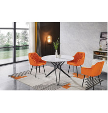 Стол DT-62 WHITE Стул 8175 ORANGE