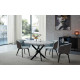 Стол 2303-1 white/black  Стул HERTA 13367  LIGHT BLUE