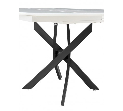 Стол 2303-1 white/black  Стул HERTA 13367  LIGHT BLUE