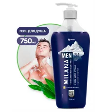 "Milana MEN гель для душа Таинственная арктика" с маслом эвкалипта (флакон 750 мл)