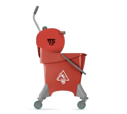 Ведро с отжимом TTS Pile Dry, 30 л., красное, на колесах