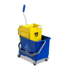 Ведро с отжимом TTS Mini Bucket O-Key, 17 л., синее, на колесах