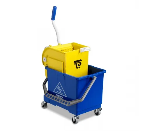 Ведро с отжимом TTS Mini Bucket O-Key, 17 л., синее, на колесах