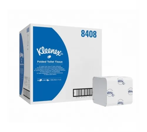 Туалетная бумага Kimberly-Clark в пачках Kleenex Ultra двухслойная с логотипом (36 пачек х 200 листов)