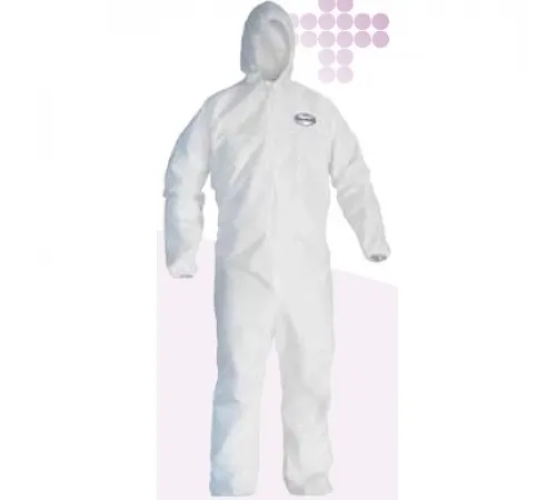 Комбинезон Kimberly-Clark  KleenGuard® A30 Воздухопроницаемый  для защиты от брызг жидкостей и твердых частиц - С капюшоном / Белый /