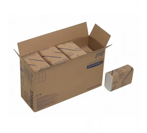 Бумажные полотенца Kimberly-Clark  в пачках Scott® MultiFold белые однослойные универсальные (16 пачек х 250 листов)