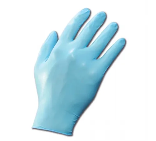 Нитриловые перчатки Kimberly-Clark KleenGuard® G10 Blue Nitrile - 24см, единый дизайн для обеих рук / Синий / XS
