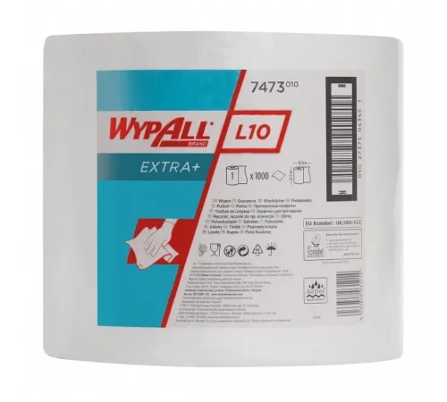 Протирочные салфетки WYPALL Wypall L10 extra - Большой рулон / Белый