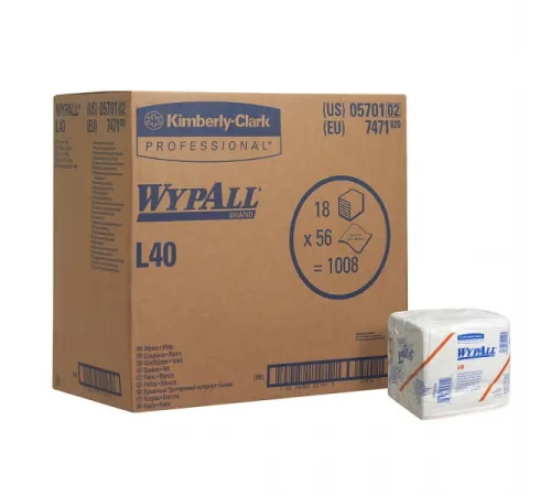 Протирочные салфетки WYPALL Wypall L40 - Складной / Белый