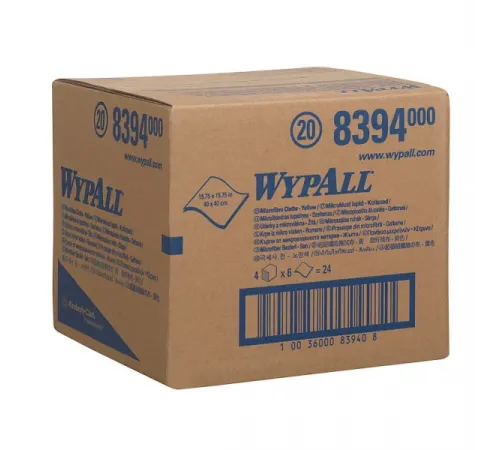 Протирочные салфетки Kimberly-Clark Wypall микрофибра - Сложенная / Желтый