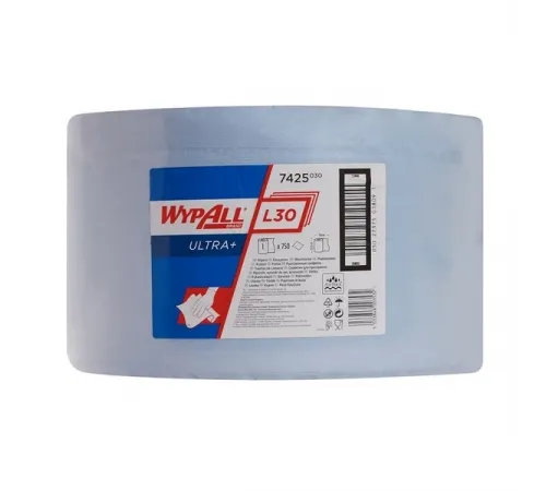 Протирочные салфетки WYPALL Wypall L30 ultra+  Рулон, Jumbo / Синий