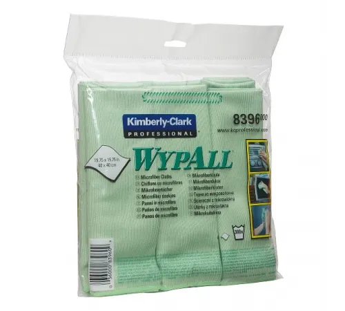 Протирочные салфетки Kimberly-Clark Wypall микрофибра - Сложенная / Зеленый