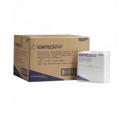 Протирочные салфетки Kimberly-Clark Kimtech pure - Сложенные в 1/4 / Белый