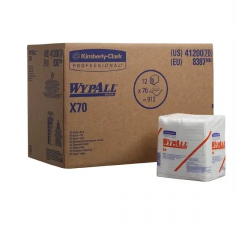 Cалфетки WYPALL Wypall X70 - Сложенные в 1/4 / Белый