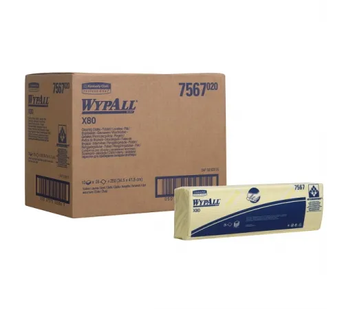 Салфетки WYPALL Wypall X80 - Сложенные / Желтый