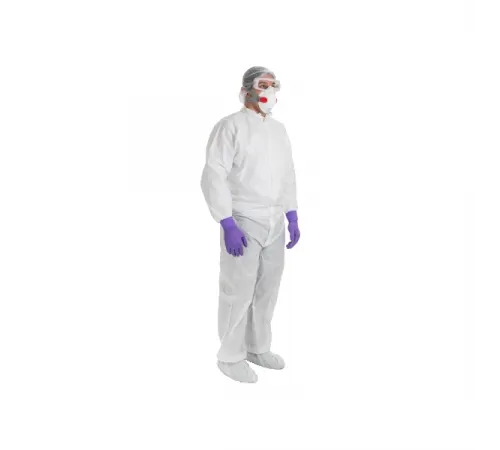Комбинезон Kimberly-Clark KLEENGUARD®A8 Воздухонепроницаемый  для защиты от брызг и твердых частиц с высоким воротником / Белый / 2XL