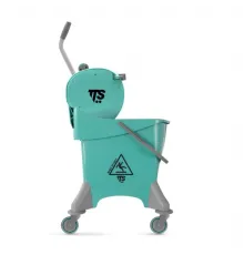 Ведро с отжимом TTS Pile Dry, 30 л., зеленое, на колесах