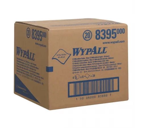 Протирочные салфетки Kimberly-Clark Wypall микрофибра - Сложенная / Синий