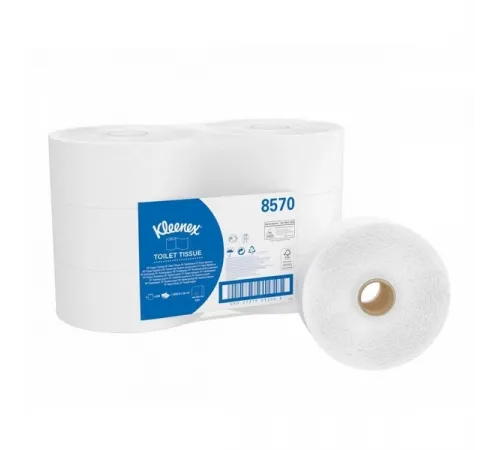 Туалетная бумага Kimberly-Clark  в больших рулонах Kleenex Jumbo Roll двухслойная (6 рулонов х 190 метров)