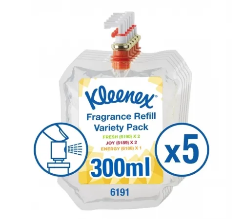 Освежитель воздуха Kimberly-Clark  KLEENEX® Набор ароматов - Сменный блок / Прозрачный /300 ml