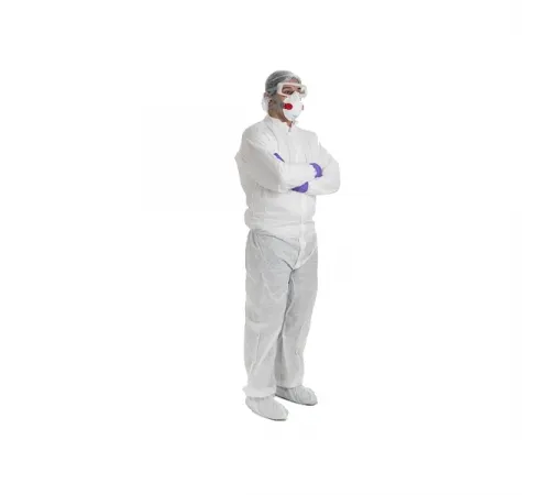 Комбинезон Kimberly-Clark KLEENGUARD®A8 Воздухонепроницаемый  для защиты от брызг и твердых частиц с высоким воротником / Белый / 2XL