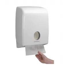 Диспенсер Kimberly-Clark AQUARIUS* для сложенных бумажных полотенец - С-образное сложение / Белый