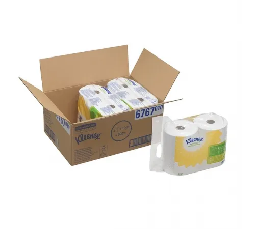 Стартовый набор Kimberly-Clark  Бумажные полотенца в рулонах Kleenex®SlimRoll белые однослойные (2 рулона х 100 метров)