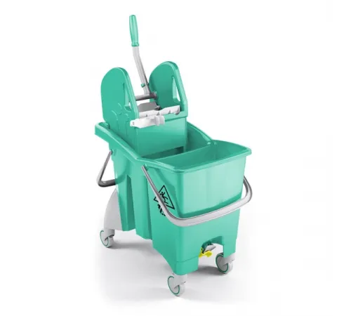 Ведро TTS Action Pro Tec, 30 л., зеленое, с отжимом, на колесах