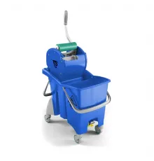Ведро TTS со сливом  ActionPro с отжимом Dry, синее, 30 л