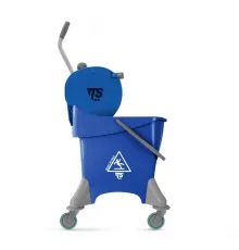 Ведро с отжимом TTS Pile Dry, 30 л., синее, на колесах