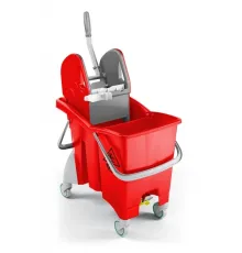 Двойное ведро TTS Action Pro Tec, 30 л., красное, с отжимом, на колесах
