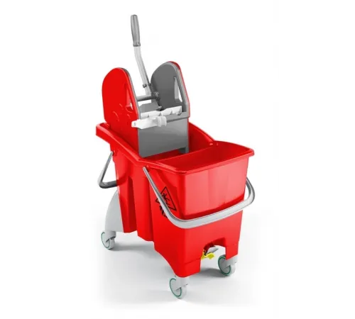 Двойное ведро TTS Action Pro Tec, 30 л., красное, с отжимом, на колесах